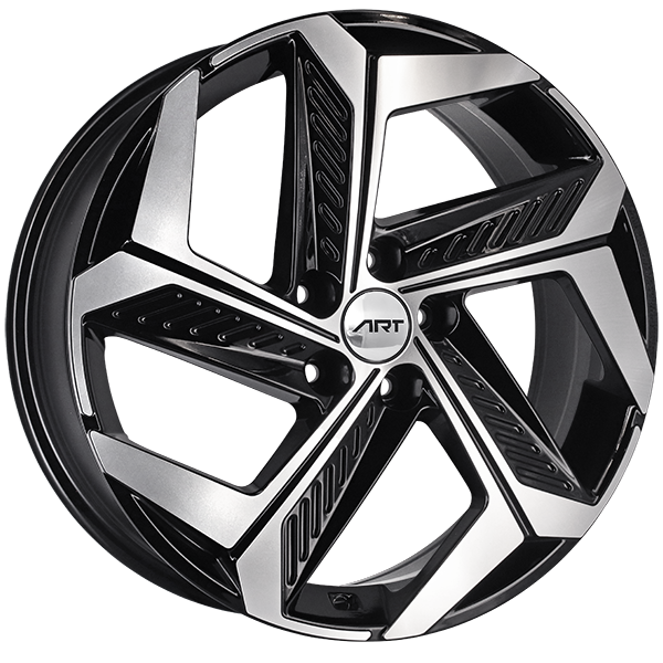 ART Replica REPLICA 222 Gloss Black - Machined Face 19x7.5 5x114.3 et50 67.1