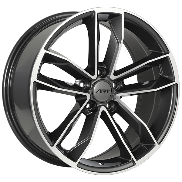 ART Replica REPLICA 129 Dark Gunmetal - Machined Face 19x8.5 5x112 et35 66.5