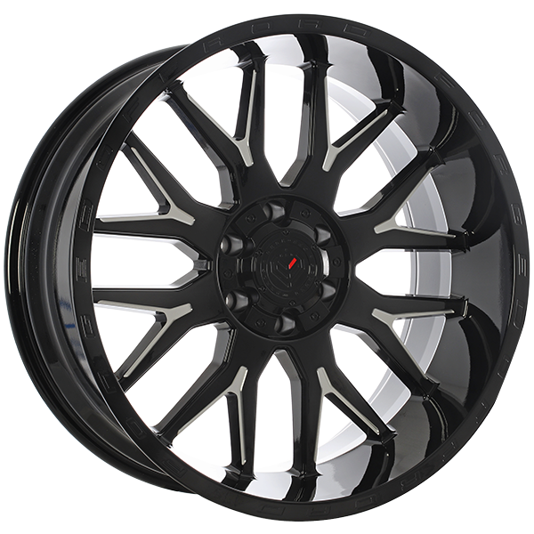 Forged Wheels XR101 Gloss Black - Milled Edge 20x12.0 6x135/6x139.7 et-44 87.1
