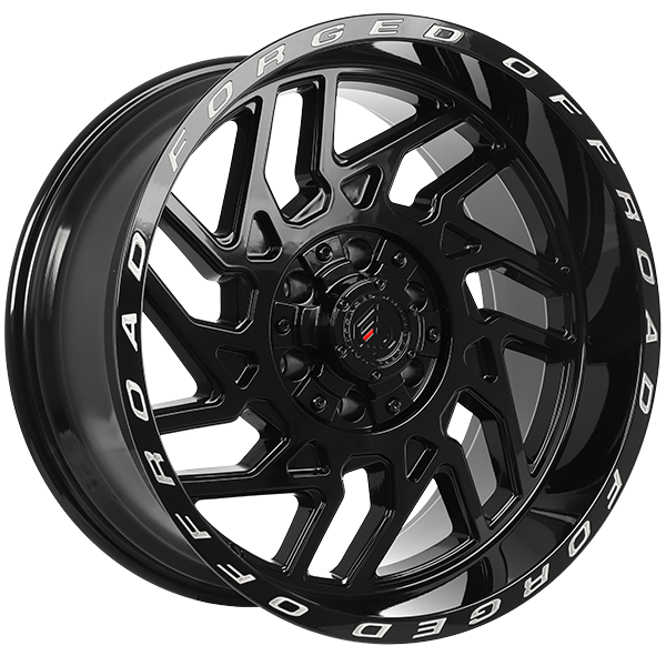 Forged Wheels XR103 Gloss Black - Milled Lip 20x10.0 8x180 et-19 125.1