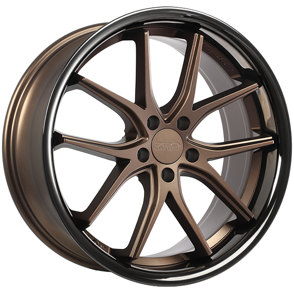 720 Luxury VANQUISH Satin Bronze Face - Black Stainless Lip 20x9.0 5x114.3 et35 73.1