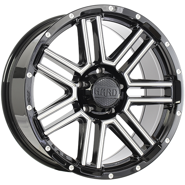 Ruffino HARD MYSTIC Gloss Black - Milled Edge 20x9.0 5x139.7 et15 77.8