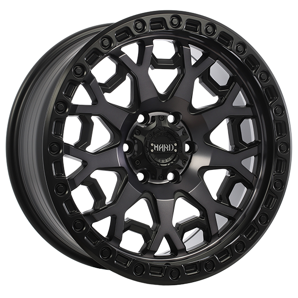Ruffino HARD MIDNIGHT Satin Black - Machined Face - Smoked Clear 20x9.0 6x139.7 et15 108.1