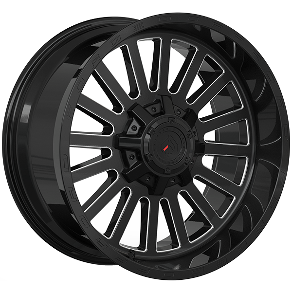 Forged Wheels XR108 Gloss Black - Milled Edge 20x10.0 8x180 et-12 125.2