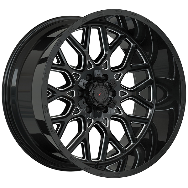 Forged Wheels XR109 Gloss Black - Milled Edge 22x12.0 8x165.1 et-44 125.1