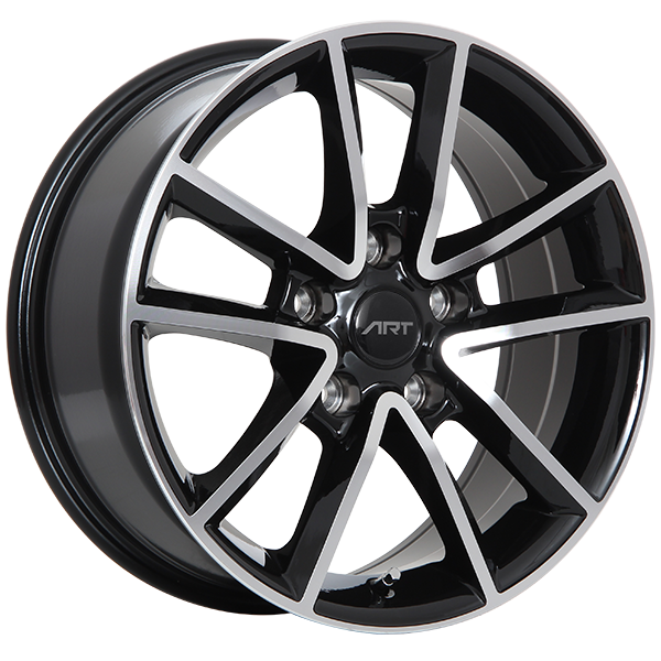 ART Replica REPLICA 48 Gloss Black - Machined Face 17x7.5 5x127 et35 71.5
