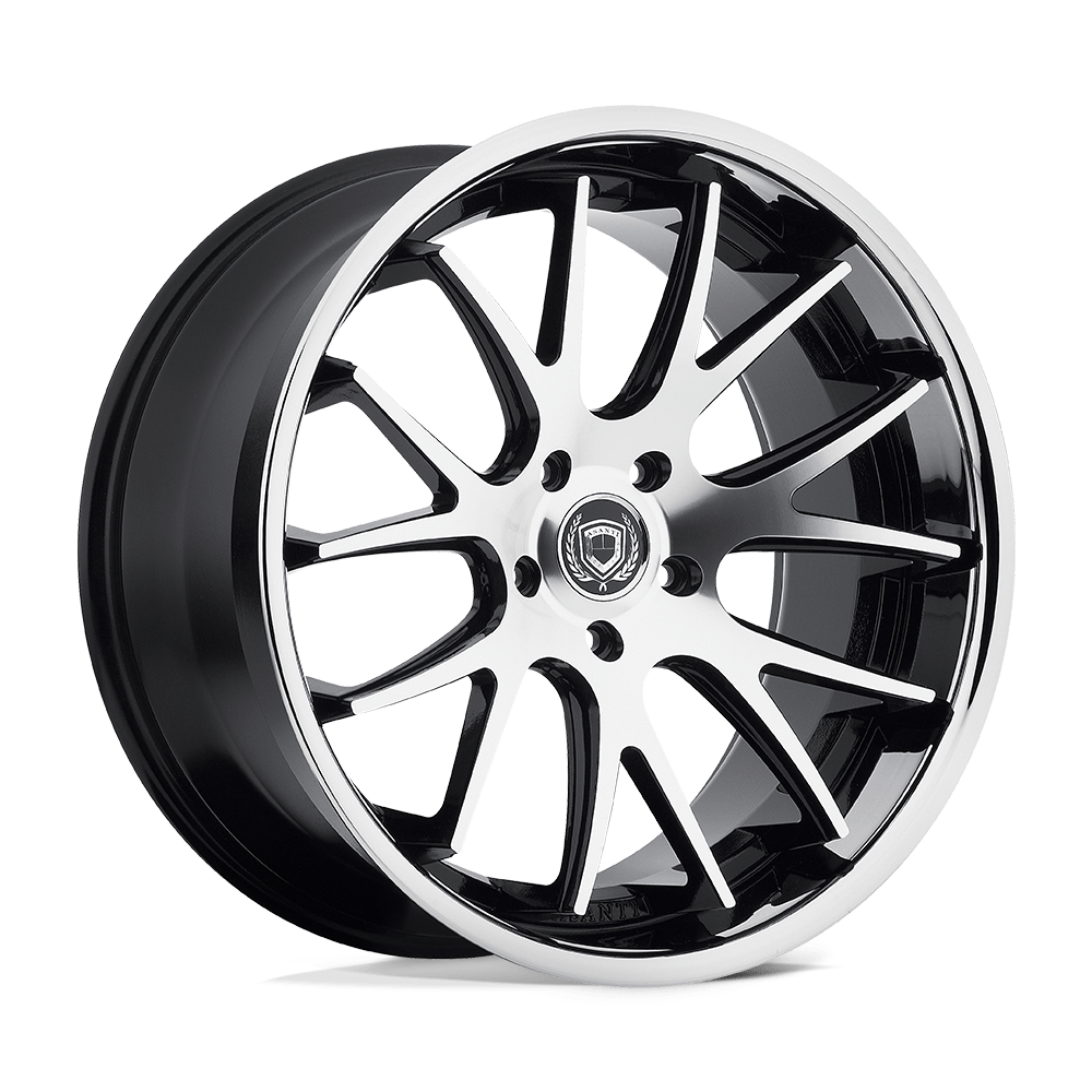 Asanti Black ABL-3 CASTOR MACHINED FACE W/ SS LIP 20X8.5 5x115 etXX 74.1