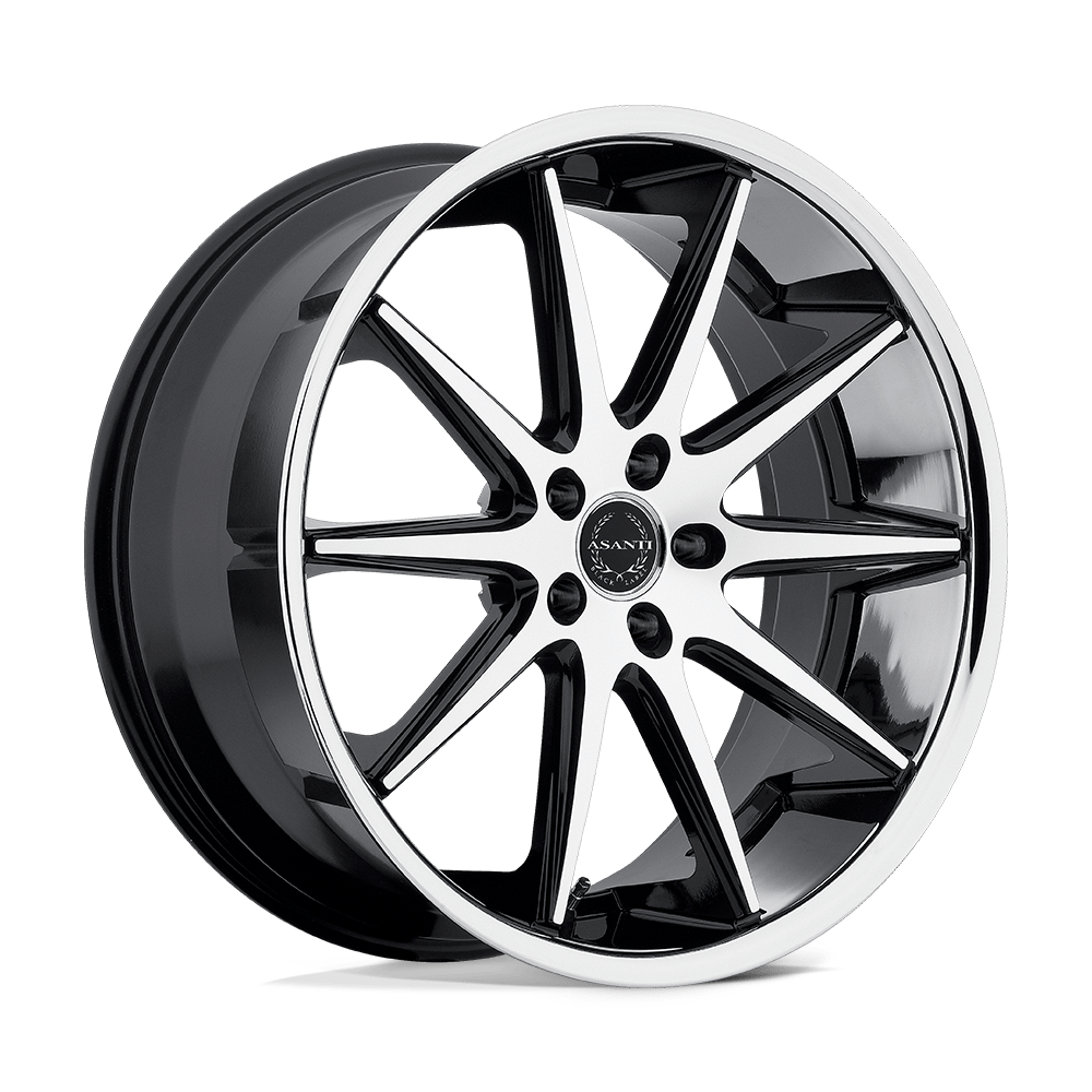 Asanti Black ABL-4 CAPELLA MACHINED FACE W/ SS LIP 20X10 5x114.3 et45 74.1