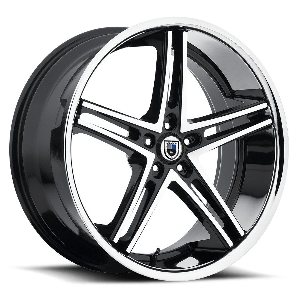 Asanti Black ABL-7 MACHINED FACE W/ SS LIP 22X10 5x120 et35 74.1