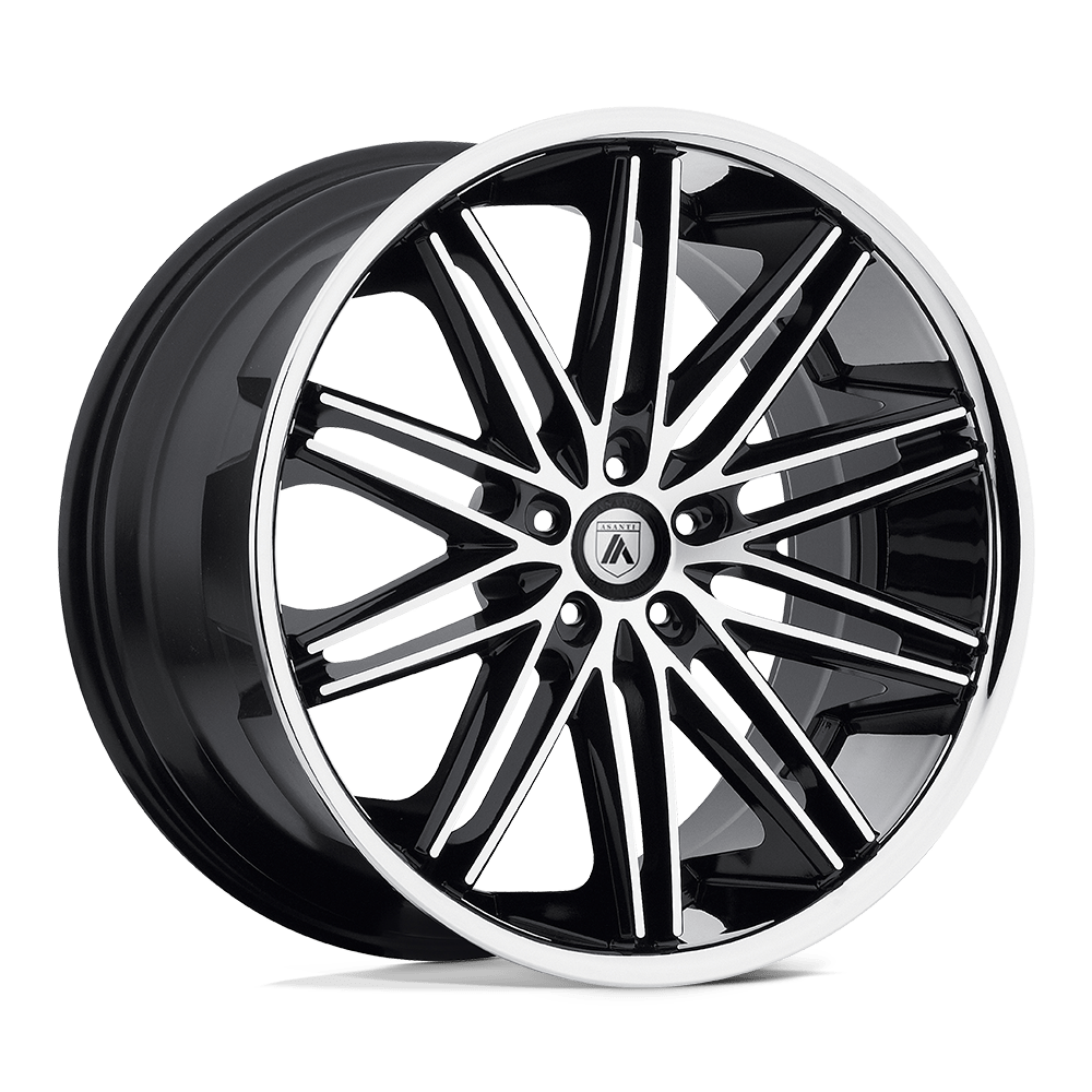 Asanti Black ABL-10 POLLUX MACHINED FACE W/ SS LIP 20X8.5 5x112 et38 74.1