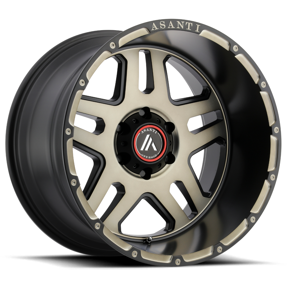 Asanti Off Road AB809 ENFORCER MATTE BLACK MACHINED W/ TINTED CLEAR 20X12 8x180 et-44 124.2
