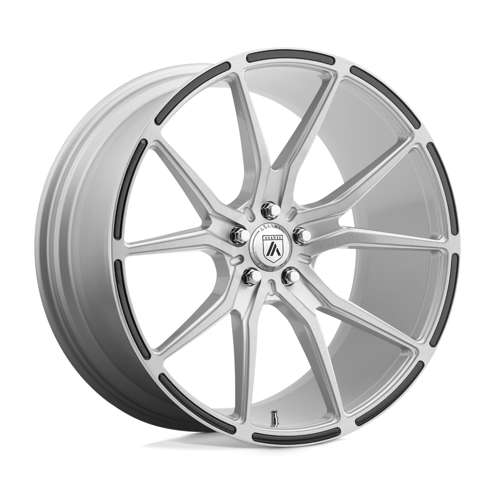 Asanti Black ABL-13 VEGA BRUSHED SILVER W/ CARBON FIBER INSERTS 20X10.5 5x120 et38 74.1