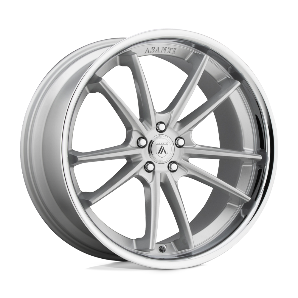 Asanti Black ABL-23 SIGMA BRUSHED SILVER W/ CHROME LIP 22X10.5 5x115 et25 72.56