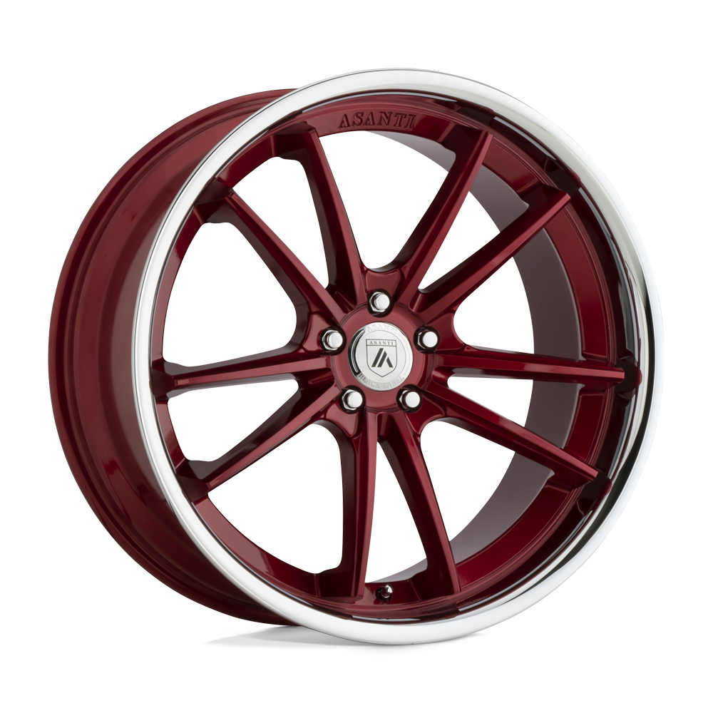 Asanti Black ABL-23 SIGMA CANDY RED W/ CHROME LIP 20X10.5 5x112 et38 72.56