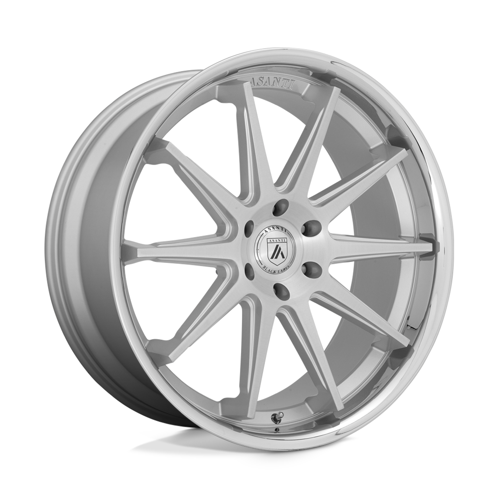 Asanti Black ABL-29 EMPEROR BRUSHED SILVER W/ CHROME LIP 22X10 5x120 et30 74.1