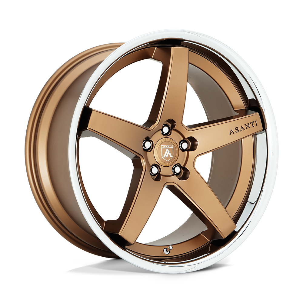 Asanti Black ABL31 REGAL SATIN BRONZE W/ CHROME LIP 22X10.5 5x112 et35 72.56