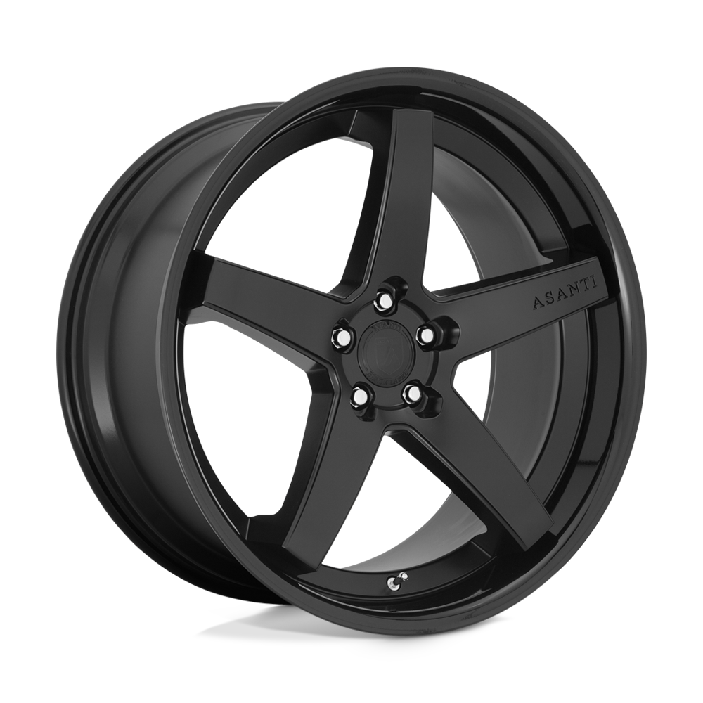 Asanti Black ABL31 REGAL SATIN BLACK W/ GLOSS BLACK LIP 22X10.5 5x115 et25 72.56