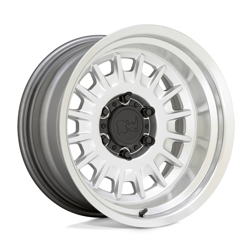 Black Rhino ALISO GLOSS SILVER W/ MIRROR CUT FACE & LIP 18X9 5x150 et12 110.1