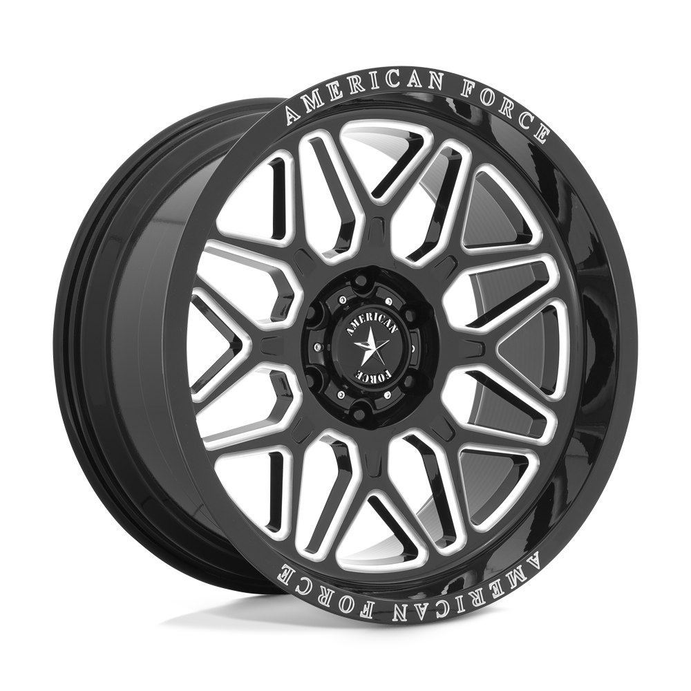 American Force Cast AC001 RUSH GLOSS BLACK MILLED 20X10 6x135 et-18 87.1