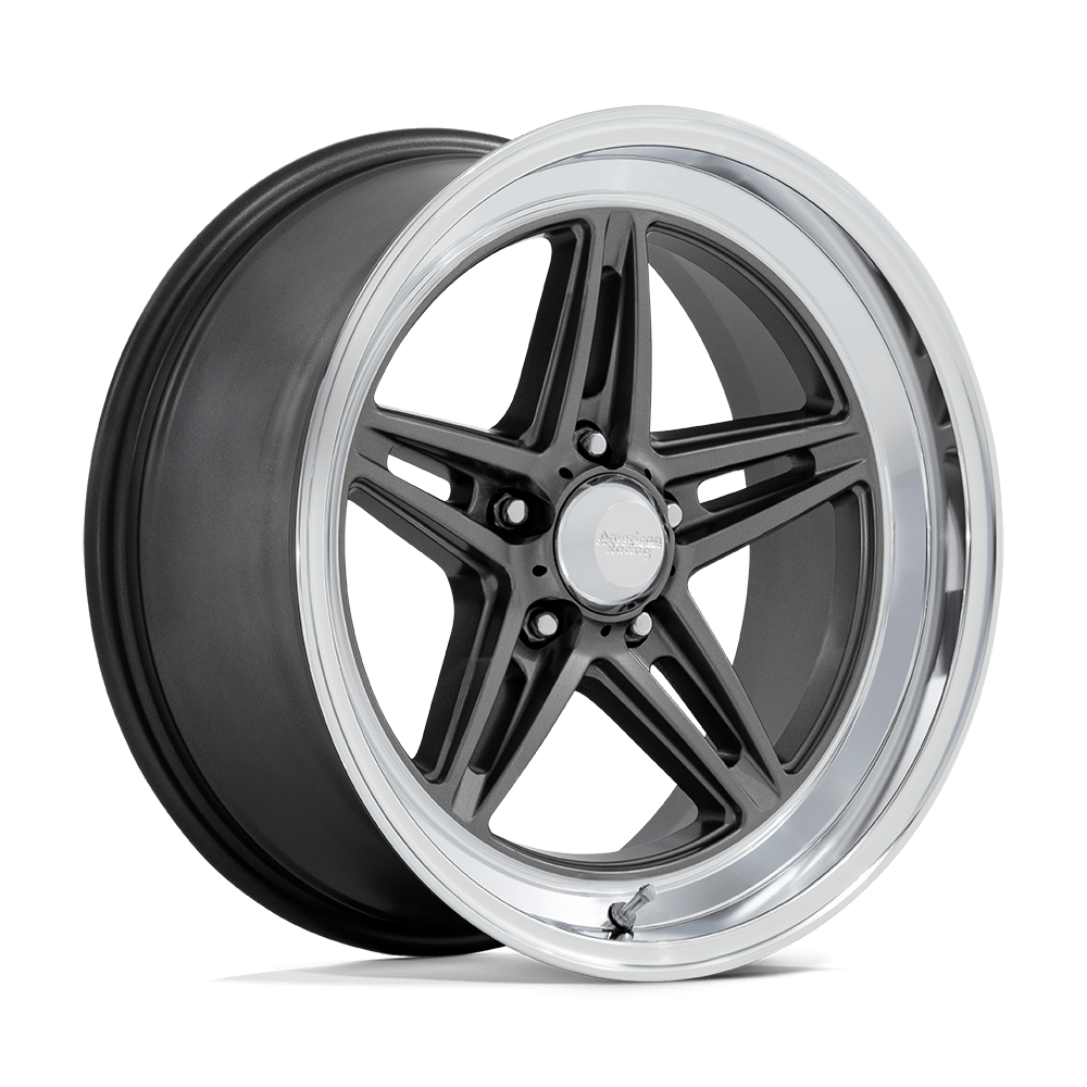 American Racing Vintage VN514 GROOVE ANTHRACITE W/ DIAMOND CUT LIP 18X10 5x127 et12 78.1