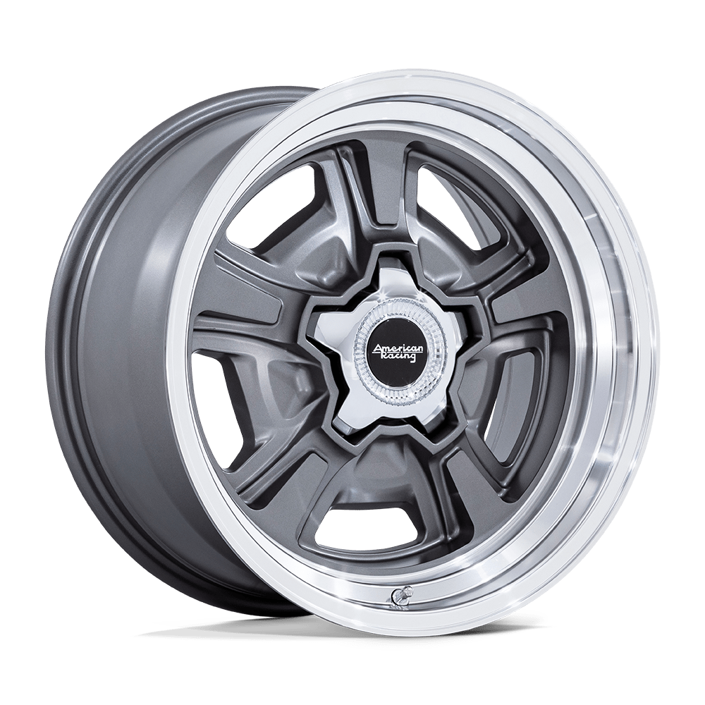 American Racing Vintage VN517 MARAUDER ANTHRACITE W/ DIAMOND CUT LIP 18X8 5x120.65 et0 72.56