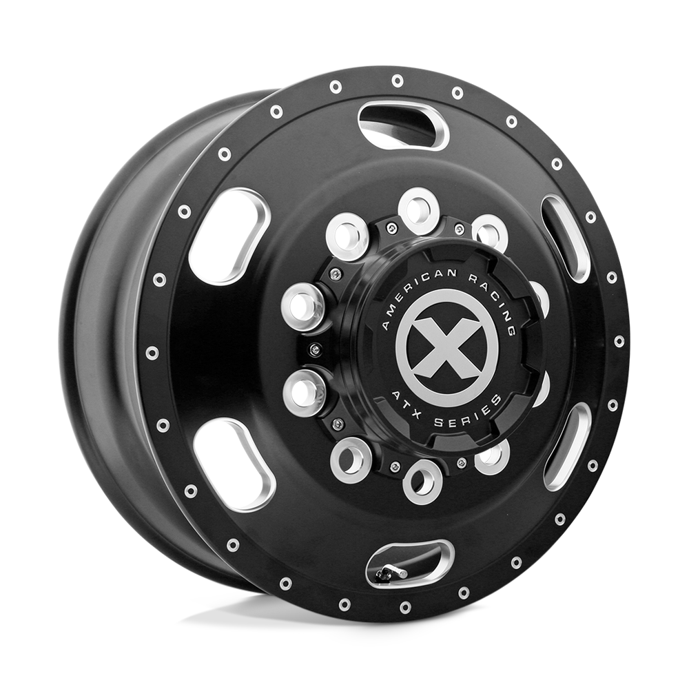 ATX AO402 INDY SATIN BLACK MILLED - FRONT 22.5X8.25 10x285.75 et145 220.1