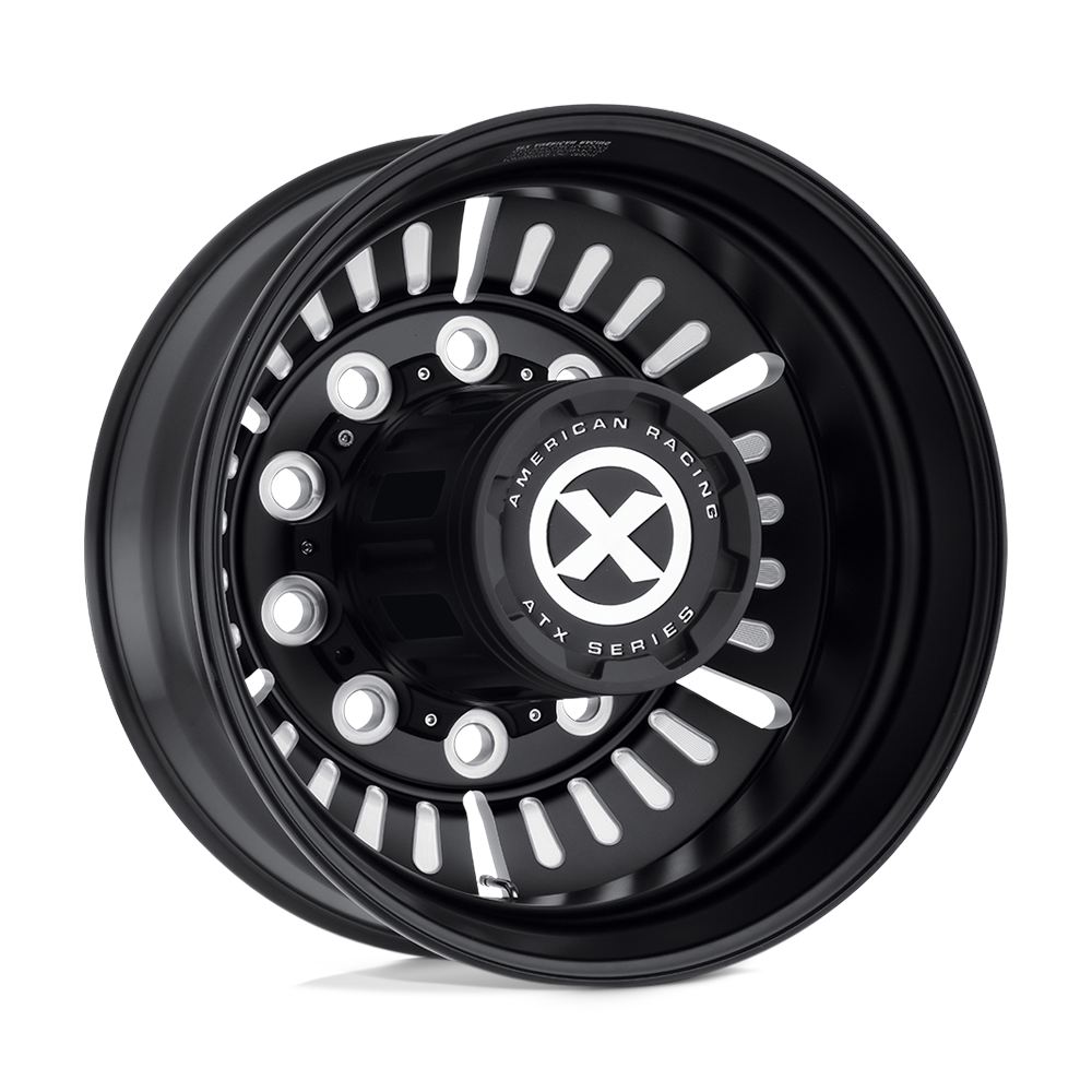 ATX AO403 ROULETTE SATIN BLACK MILLED - REAR 22.5X8.25 10x285.75 et-168 220.1