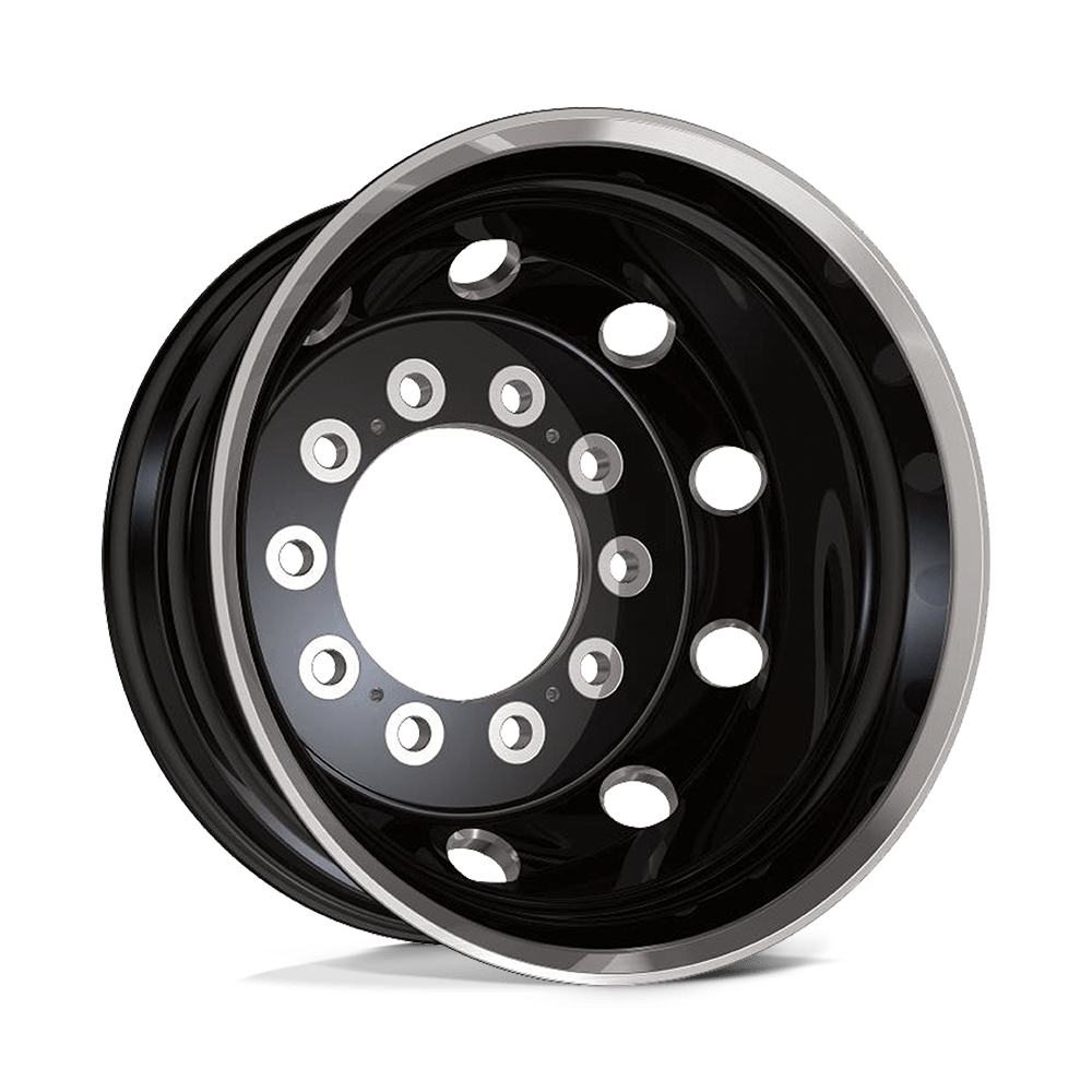 ATX AO404 JOURNEY SATIN BLACK W/ POLISHED LIP - REAR OUTER 22.5X9 10x285.75 et99 220.1