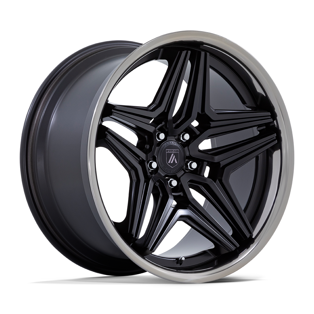 Asanti Black AB046 DUKE SATIN BLACK W/ DDT LIP 22X10.5 5x115 et18 72.56