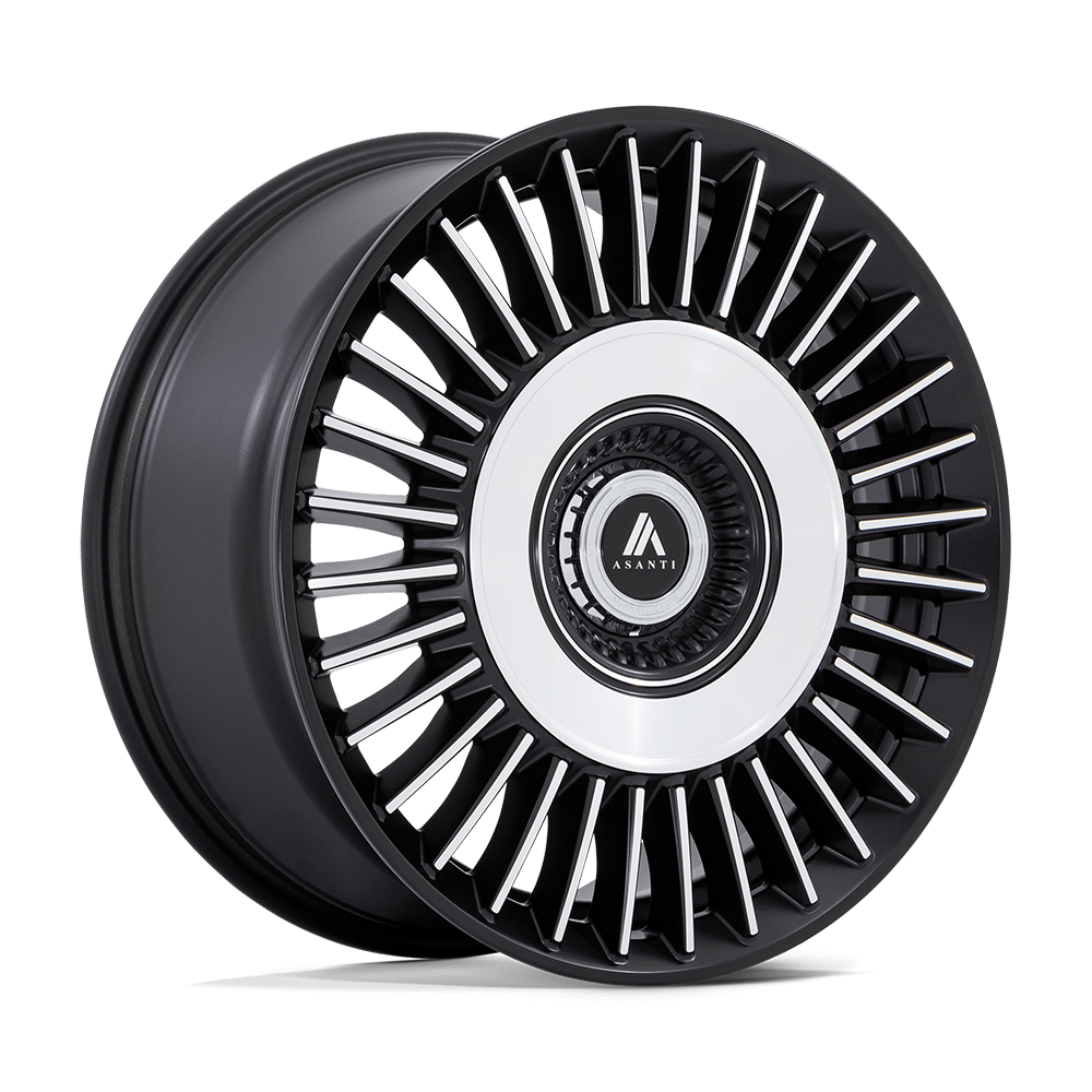 Asanti Black AB040 TIARA SATIN BLACK BRIGHT MACH FACE 20X9 5x108/5x112 et45 72.56