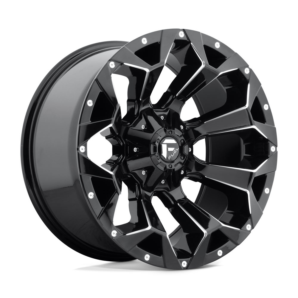 Fuel 1PC D576 ASSAULT GLOSS BLACK MILLED 20X9 5x139.7/5x150 et20 110.1