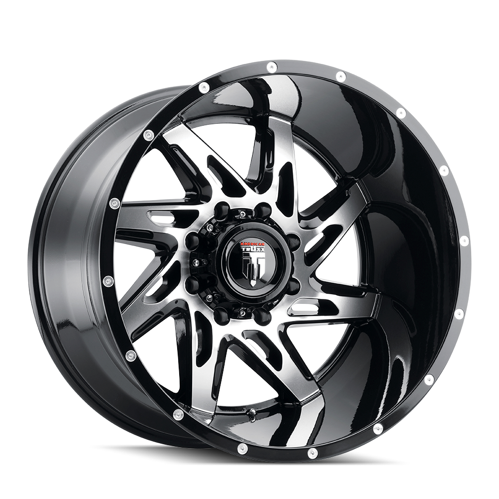 AMERICAN TRUXX SPYDER GLOSS BLACK MACHINED 22x14.0 8x170 et-76 125.2