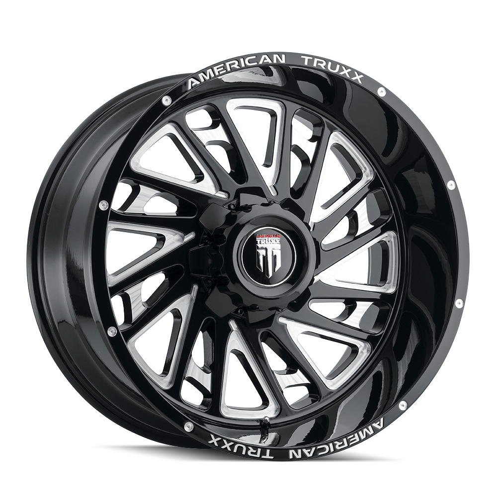 AMERICAN TRUXX BLADE GLOSS BLACK MILLED 22x12.0 8x170 et-44 125.2