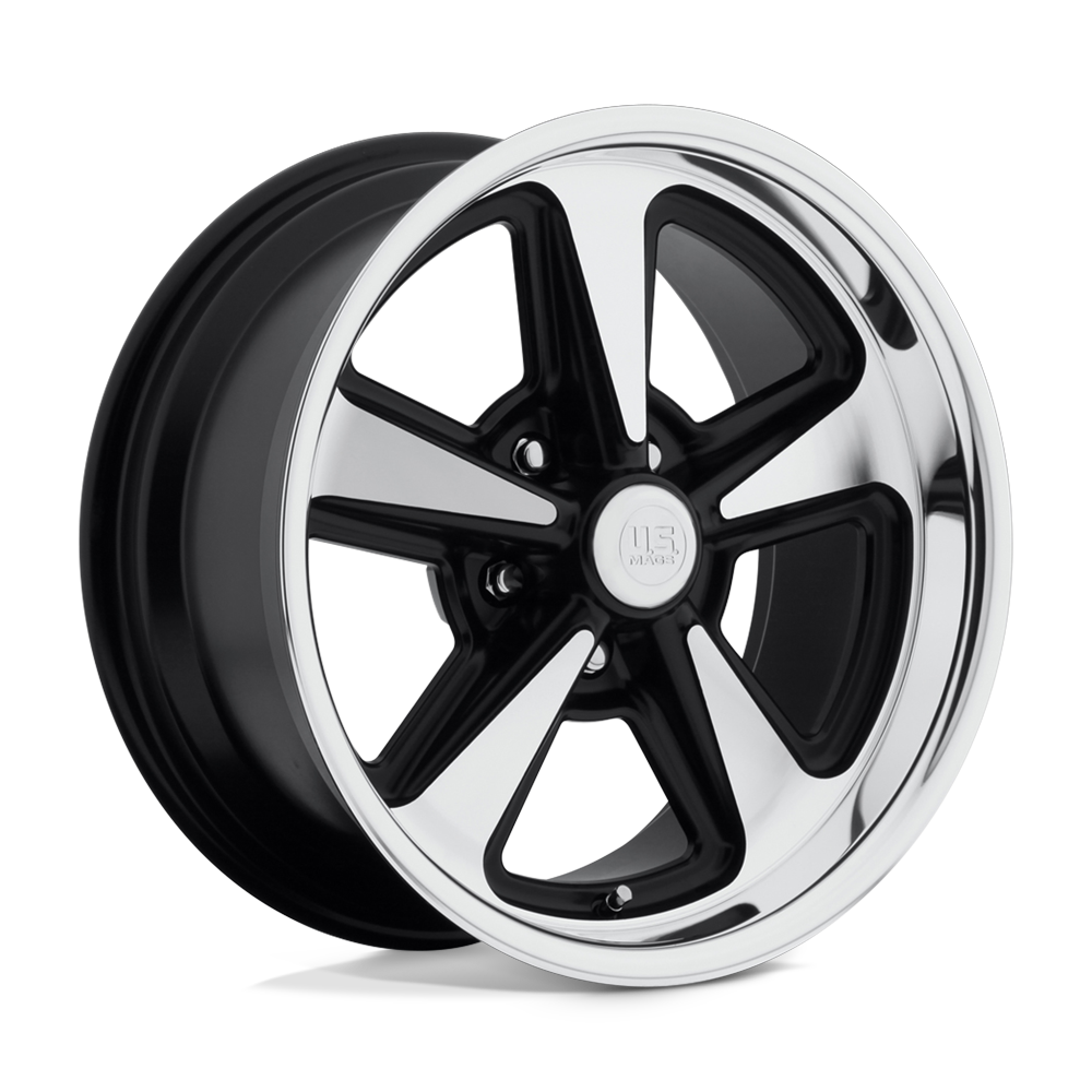US Mag 1PC U109 BANDIT MATTE BLACK MACHINED 17X9 5x120.65 et8 72.56