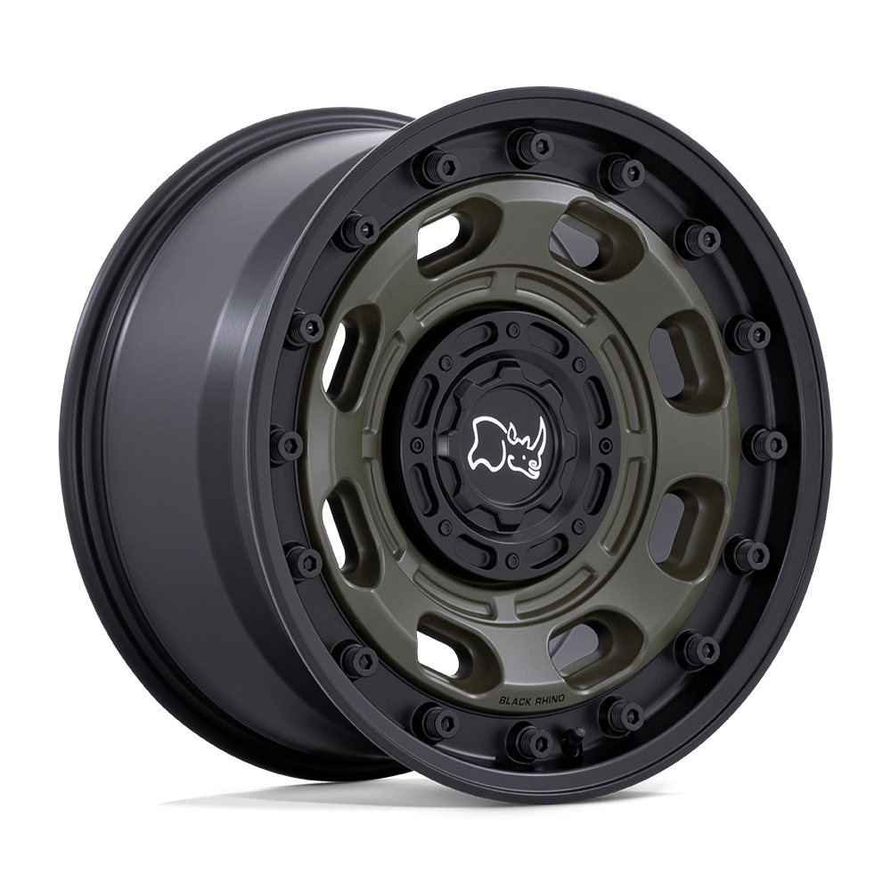 Black Rhino ATLAS OLIVE DRAB GREEN W/ BLACK LIP 16X8 BLANK et38 72.56