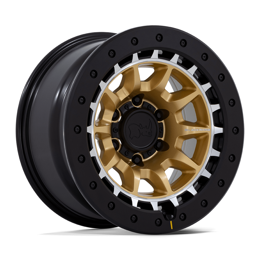 Black Rhino BR016 TUSK MATTE GOLD W/ MACHINED RING 17X8.5 6x135 et-10 87.1