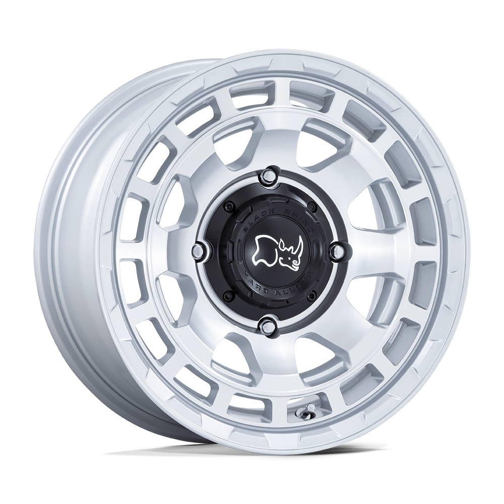 Black Rhino Powersports CHAMBER UTV HYPER SILVER W/ MACHINED FACE 14X7 4x110 et10 86