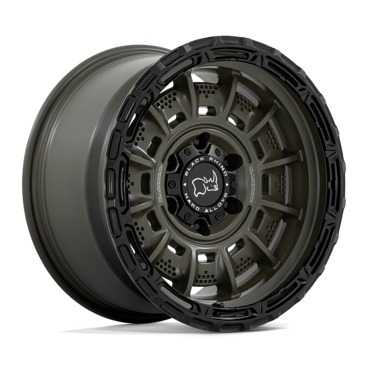 Black Rhino LEGION OLIVE DRAB GREEN W/ BLACK LIP 20X10 8x165.1 et-18 125.1