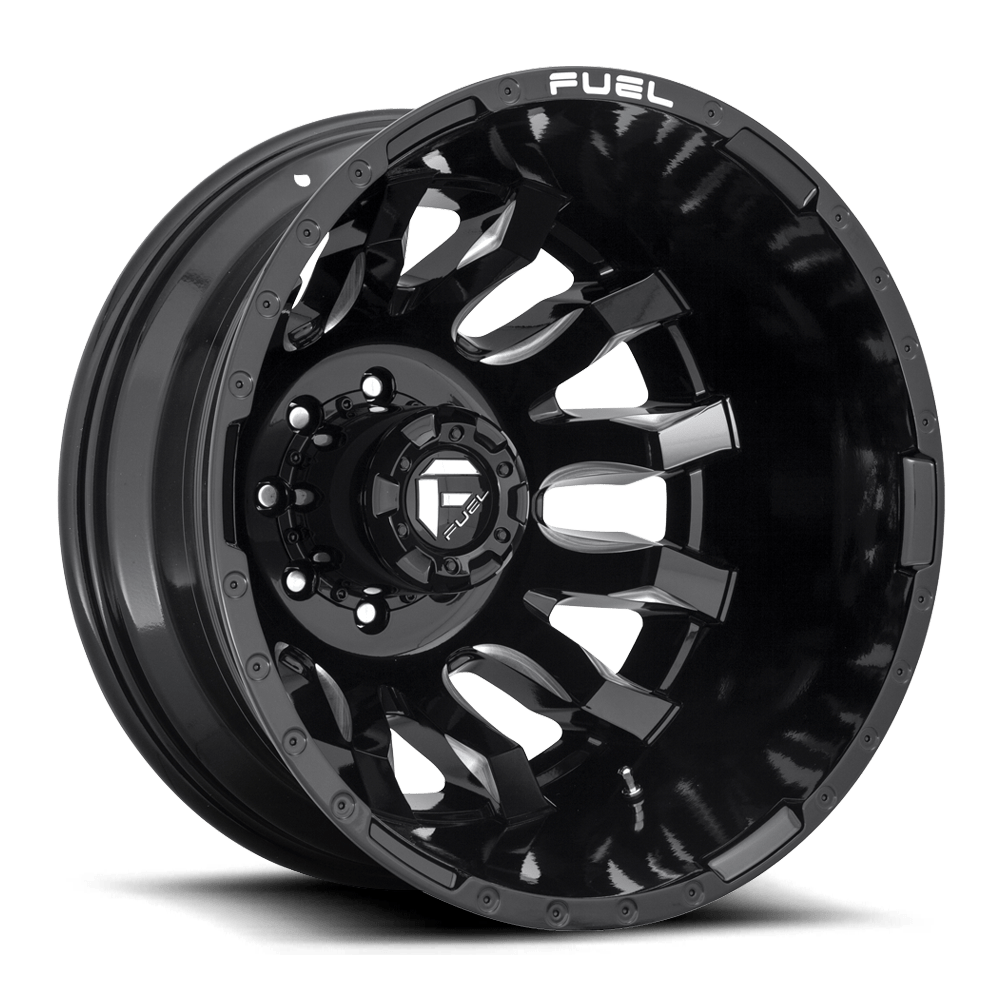 Fuel 1PC D673 BLITZ GLOSS BLACK MILLED 20X8.25 8x165.1 et-265 121.5