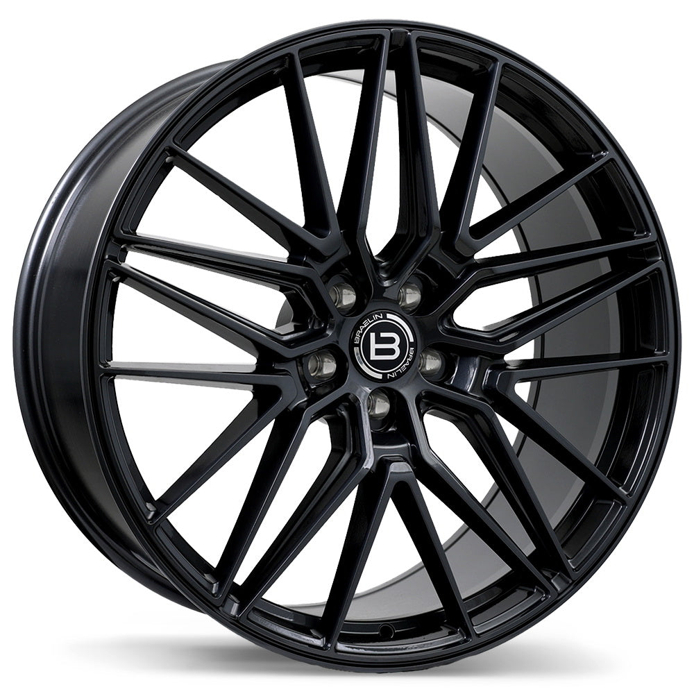 Braelin BR13 Gloss Black 22x10.0 5x112 et20 66.5 BR13-2200-44BN+20E665