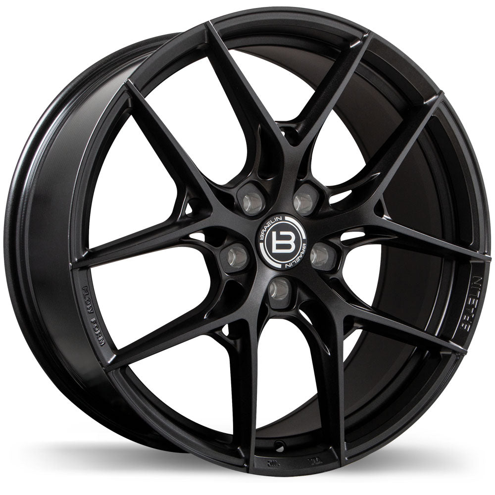 Braelin BR14 Satin Black Anthracite 18x8.0 5x112 et35 66.5 BR14-1880-44BT+35C665