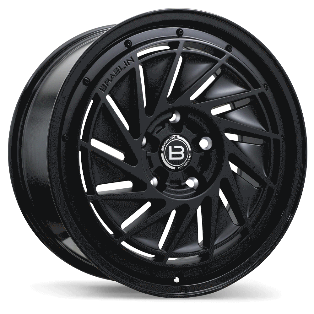 Braelin BR16 Matte Black with Gloss Black Lip 19x8.5 5x128 et30 75.1 BR16-1985-32BM+30C751
