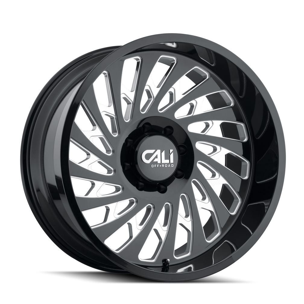 CALI OFF-ROAD SWITCHBACK GLOSS BLACK MILLED 20x9.0 8x165.1 et0 130.8