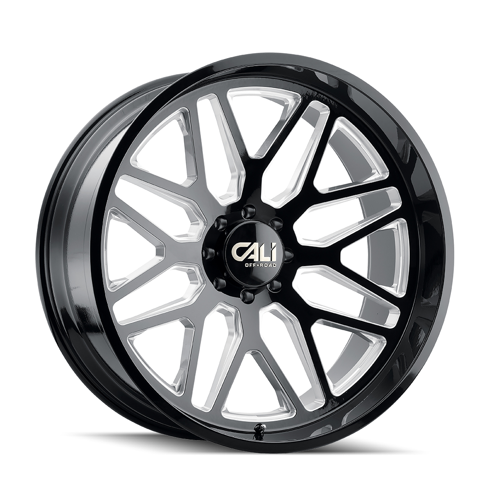 CALI OFF-ROAD INVADER GLOSS BLACK MILLED 22x12.0 8x170 et-51 125.2