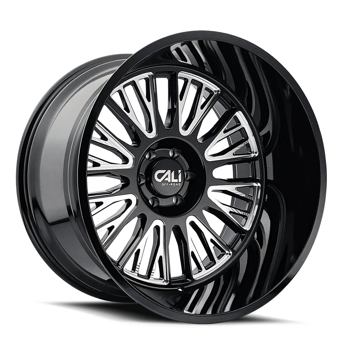 CALI OFF-ROAD VERTEX GLOSS BLACK MILLED 22x12.0 6x135 et-44 87.1