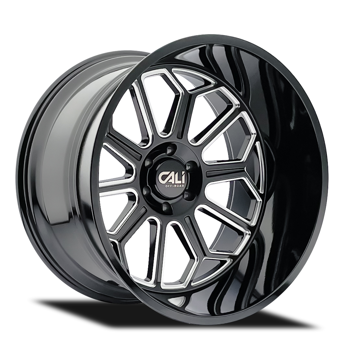 CALI OFF-ROAD AUBURN GLOSS BLACK MILLED 20x9.0 8x165.1 et-12 125.2
