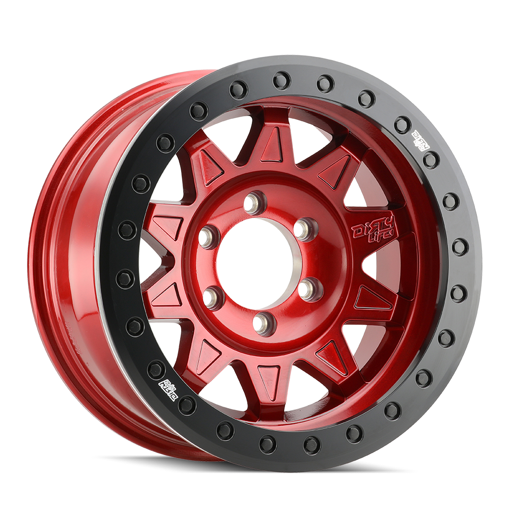 DIRTY LIFE ROADKILL RACE GLOSS CRIMSON CANDY RED 17x9.0 6x135 et-14 87