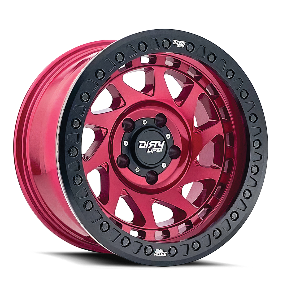 DIRTY LIFE ENIGMA RACE GLOSS CRIMSON CANDY RED 17x9.0 6x135 et-38 87.1