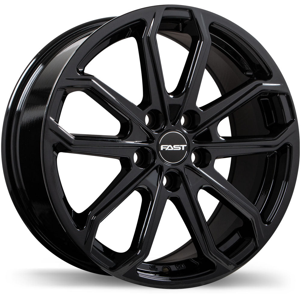 Fast Wheels Impression Gloss Black 17x7.5 5x114.3 et35 72.6 F265-1775-65BN+35C726