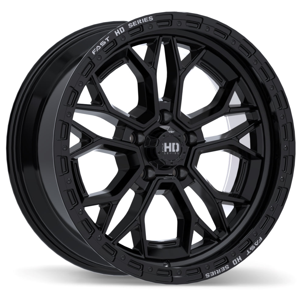 Fast HD Muramasa Gloss Black with Grey Milling 20x9.0 5x127 et0 71.5 F276-2090-73BH+00C715